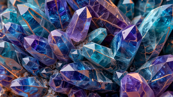 Free Crystalline Gemstone Pattern Image - Crystals, Gems, Minerals ...