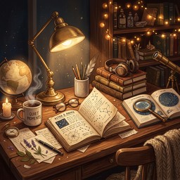 Free Cozy Study Corner Image - Study, Desk, Cozy | Download at StockCake