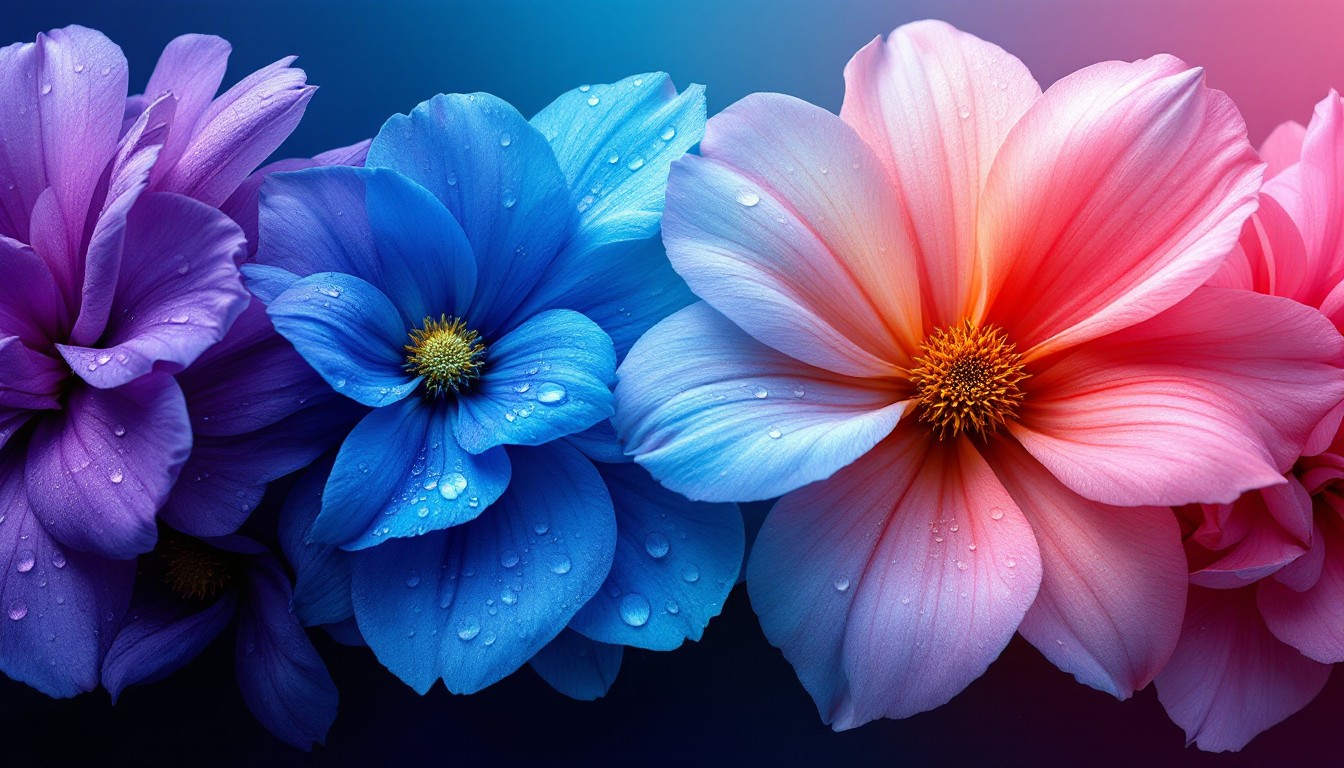 Free Gradient Flower Symphony Image - Flowers, Macro, Gradient ...