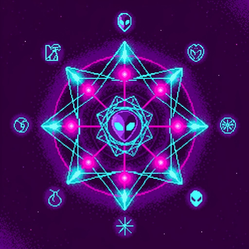 Free Cosmic Alien Mandala Image - Alien, Mandala, Geometric | Download ...