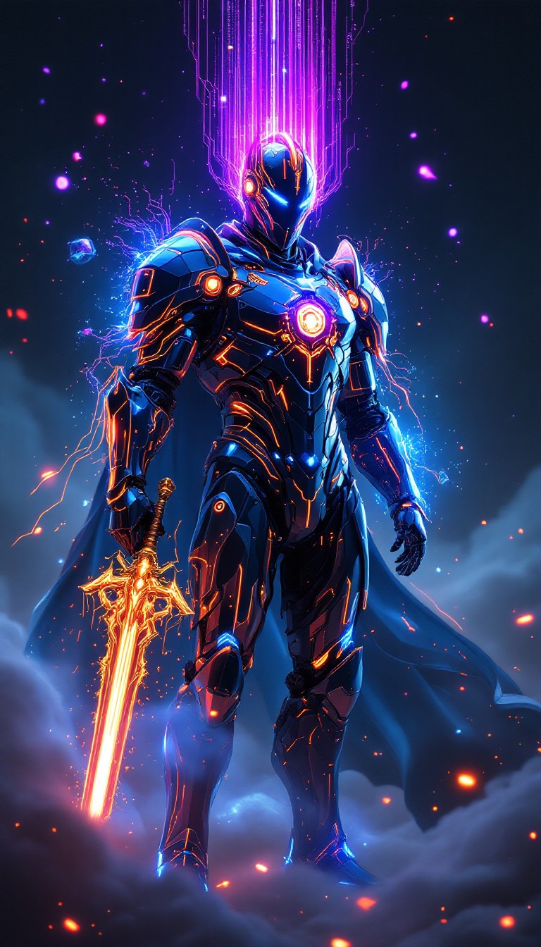 Free Digital Knight Ascends Image - Digital, Quantum, Warrior ...