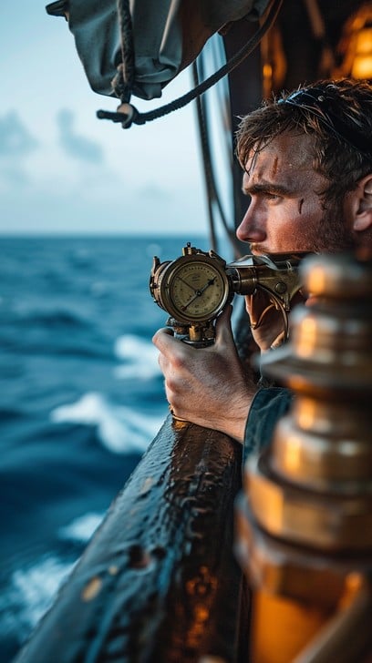 Free Navigating Maritime Journey Photo Sailor Compass Ocean