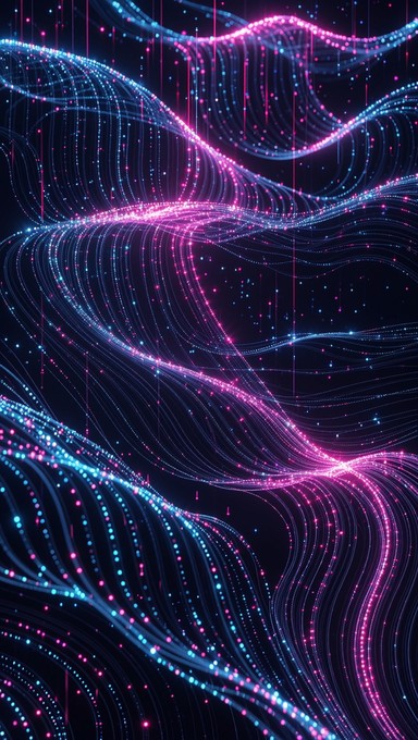 Free Neon Cyber Flow Image - Digital, Data, Neon | Download at StockCake