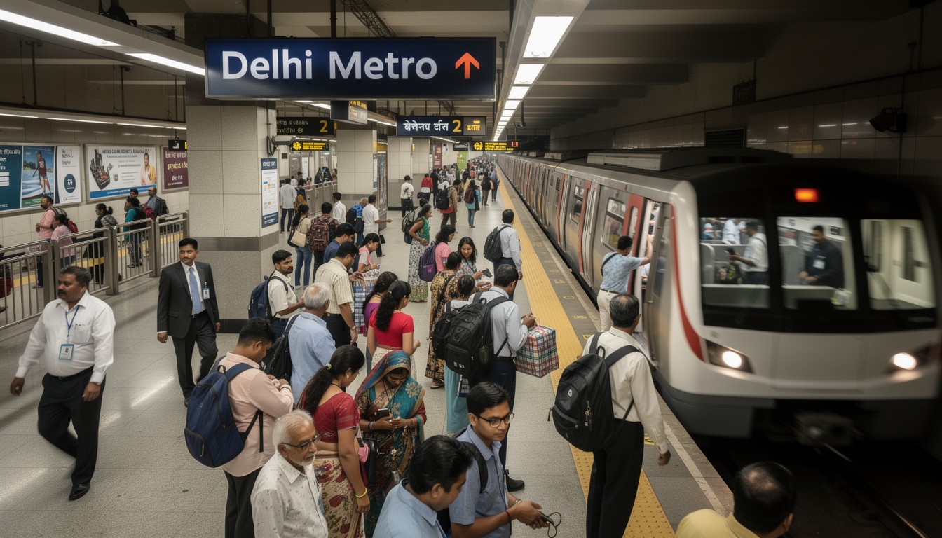 Free Delhi Metro Rush Image - Delhi, Metro, Subway | Download at StockCake