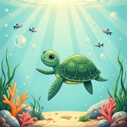 Cheerful Turtle Free Cheerful Sea Turtle Image - Turtle, Underwater, Ocean | Download ...