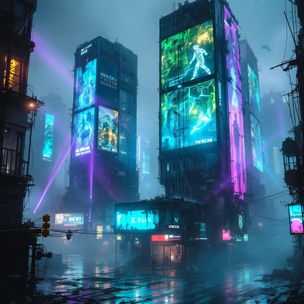 Free Neon Rain Falls Image - Cyberpunk, Neon, Dystopian | Download at ...