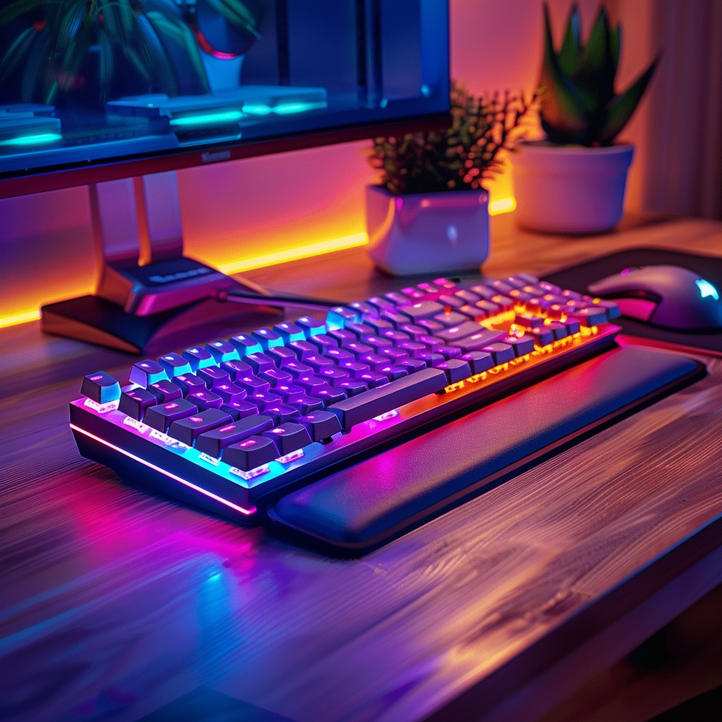 Free Colorful Gaming Setup Image - Gaming, Keyboard, Neon | Download at ...