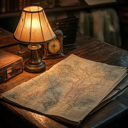 Free Antique Map Display Image - Map, Desk, Lamp | Download at StockCake