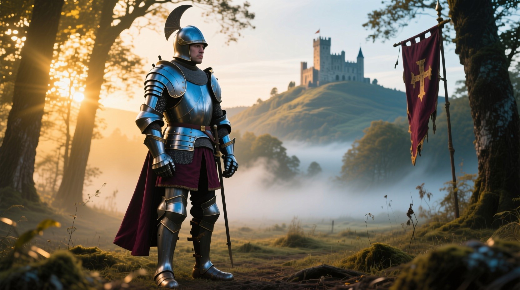 Free Knight Awaits Dawn Image - Knight, Warrior, Armor | Download at ...