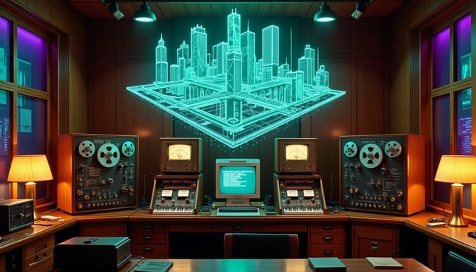 Free Retrofuture Command Center Image | Download at StockCake