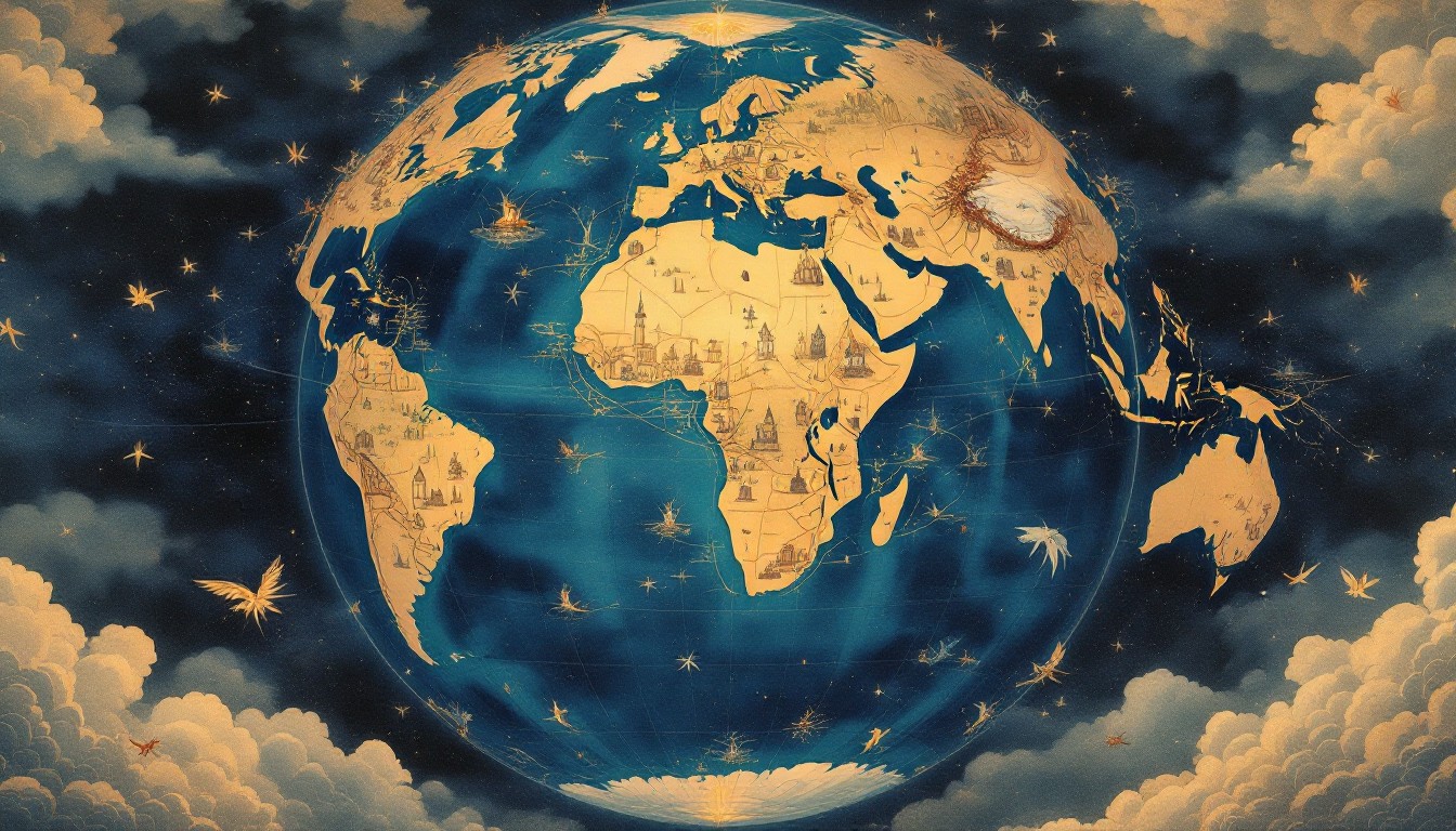 Earth Renaissance Style Free Renaissance Earth Portrait Image - Earth, Globe, Cartography ...