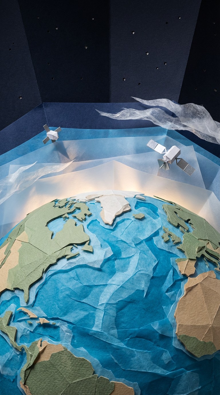 Free Paper Earth Orbit Image - Papercraft, Origami, Diorama | Download ...