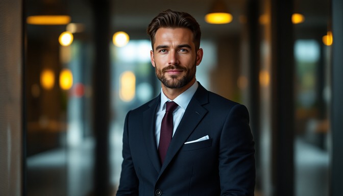 Professional Boss Free Business Executive Wearing Suit And Tie Stock AI Images | StockCake