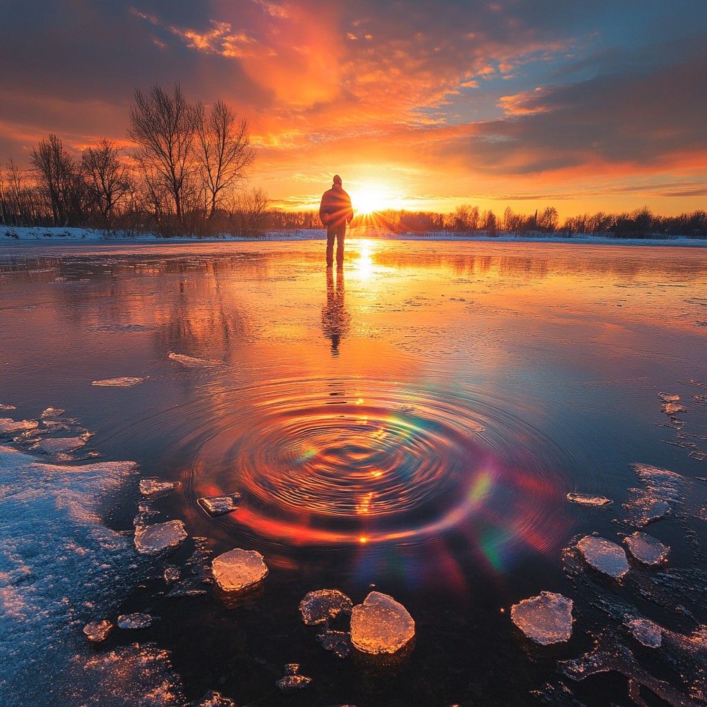 Free Sunset Ice Reflection Image - Sunset, Reflection, Ice | Download ...