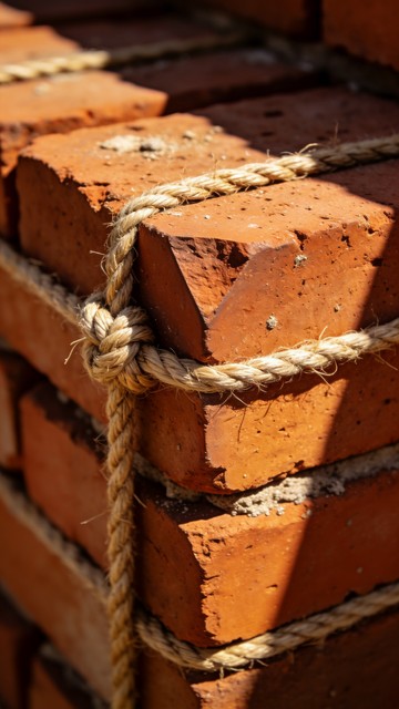 Free Bound Brick Beauty Image - Bricks, Rope, Terracotta | Download at ...
