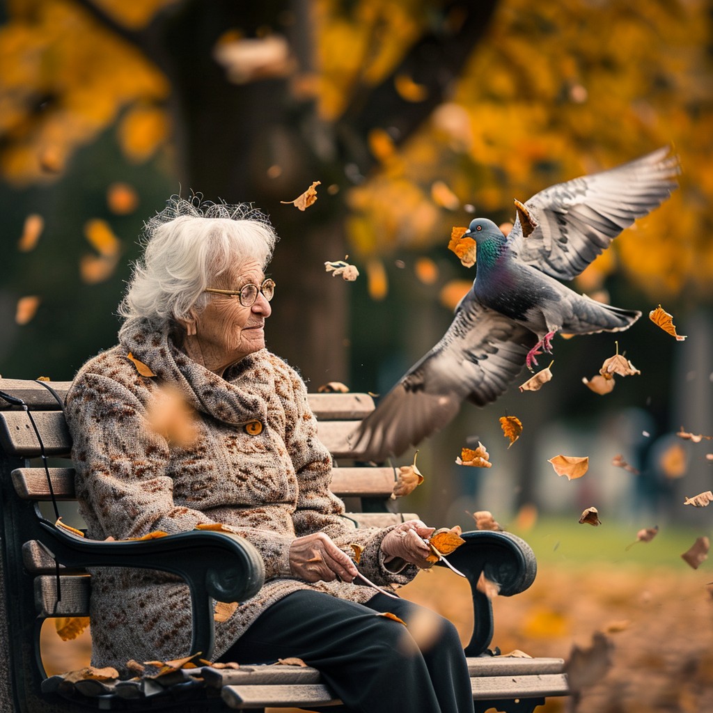 Free Autumn Pigeon Encounter Image - Autumn, Pigeon, Elderly | Download ...
