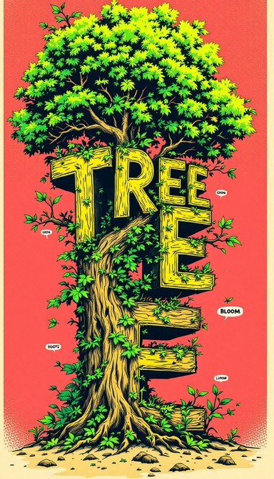 Tree Typography Examples Free Living Typography Art Image - Typography, Tree, Nature | Download ...